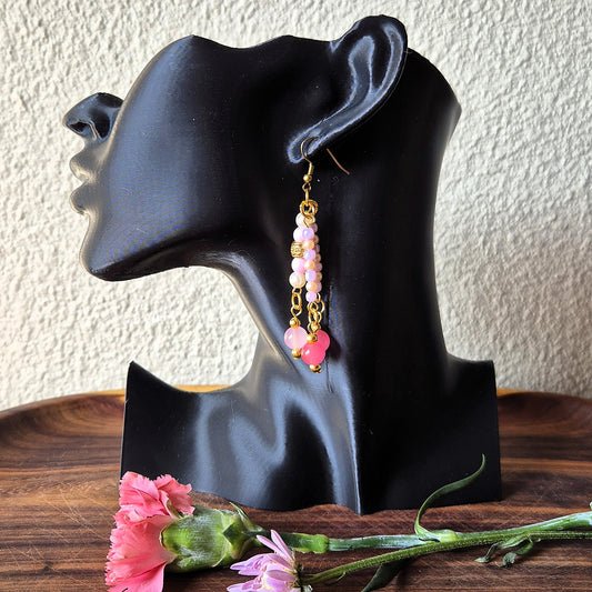 Golden Blossom Cascade Earrings