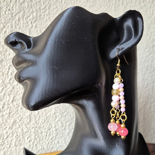 Golden Blossom Cascade Earrings