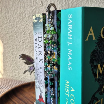 Green Crystal Fire Dragon Bookmark